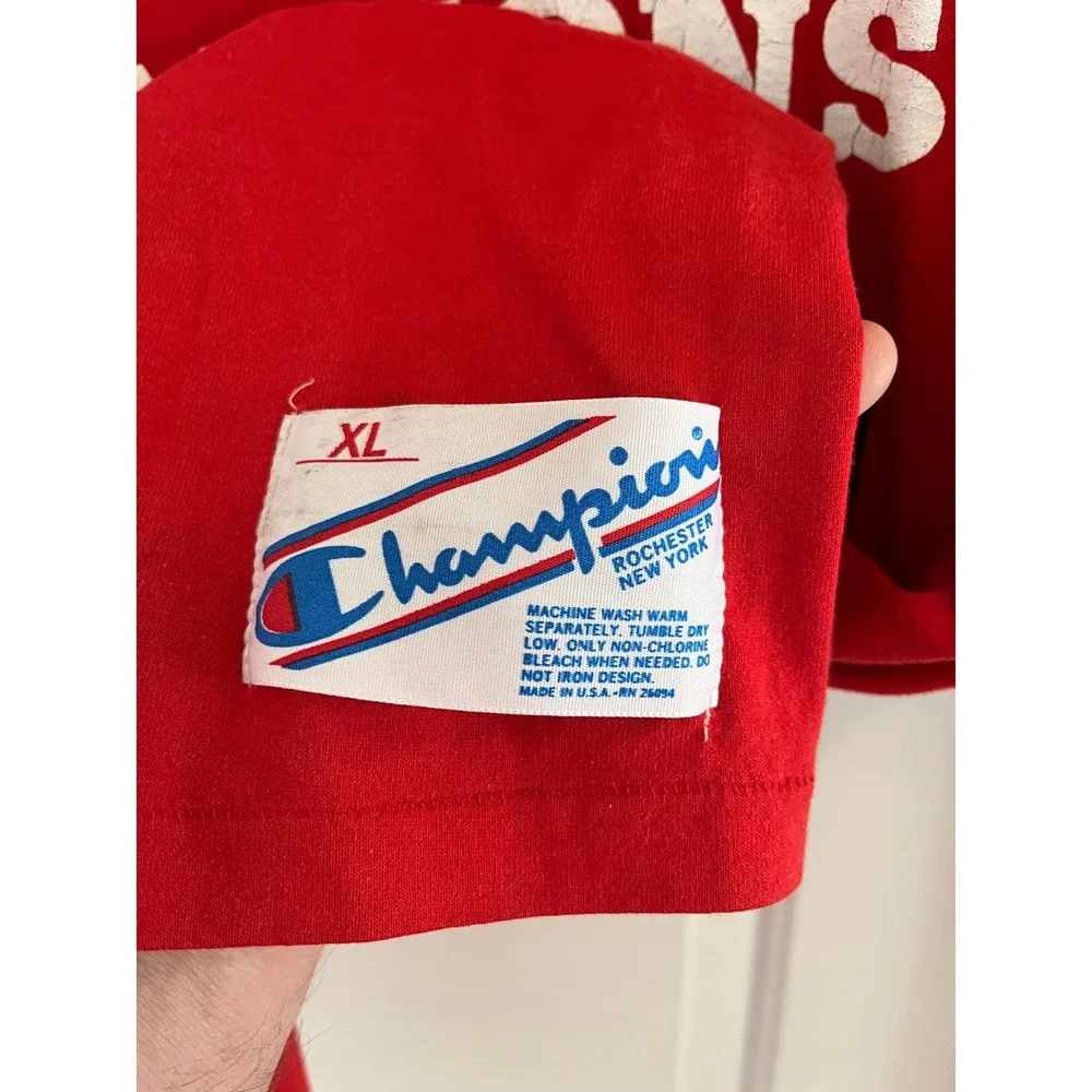 Vintage 80s Champion Atlanta Falcons Jersey T-Shirt - Picture 6 of 7